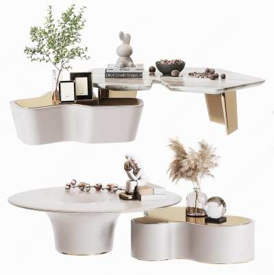 现代茶几3D模型下载